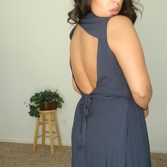 NIGHTINGALE NAVY BLUE CUTOUT DRESS - Picture 7 of 8